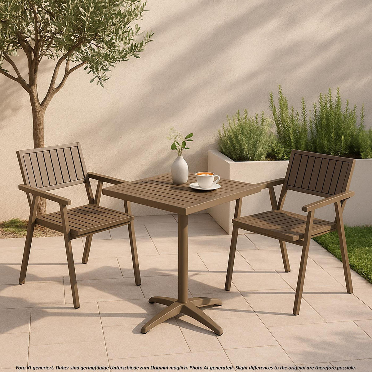 GARTENSTUHL Schwarz, Beige - Beige/Schwarz, Metall (57/87/53cm) - MCW