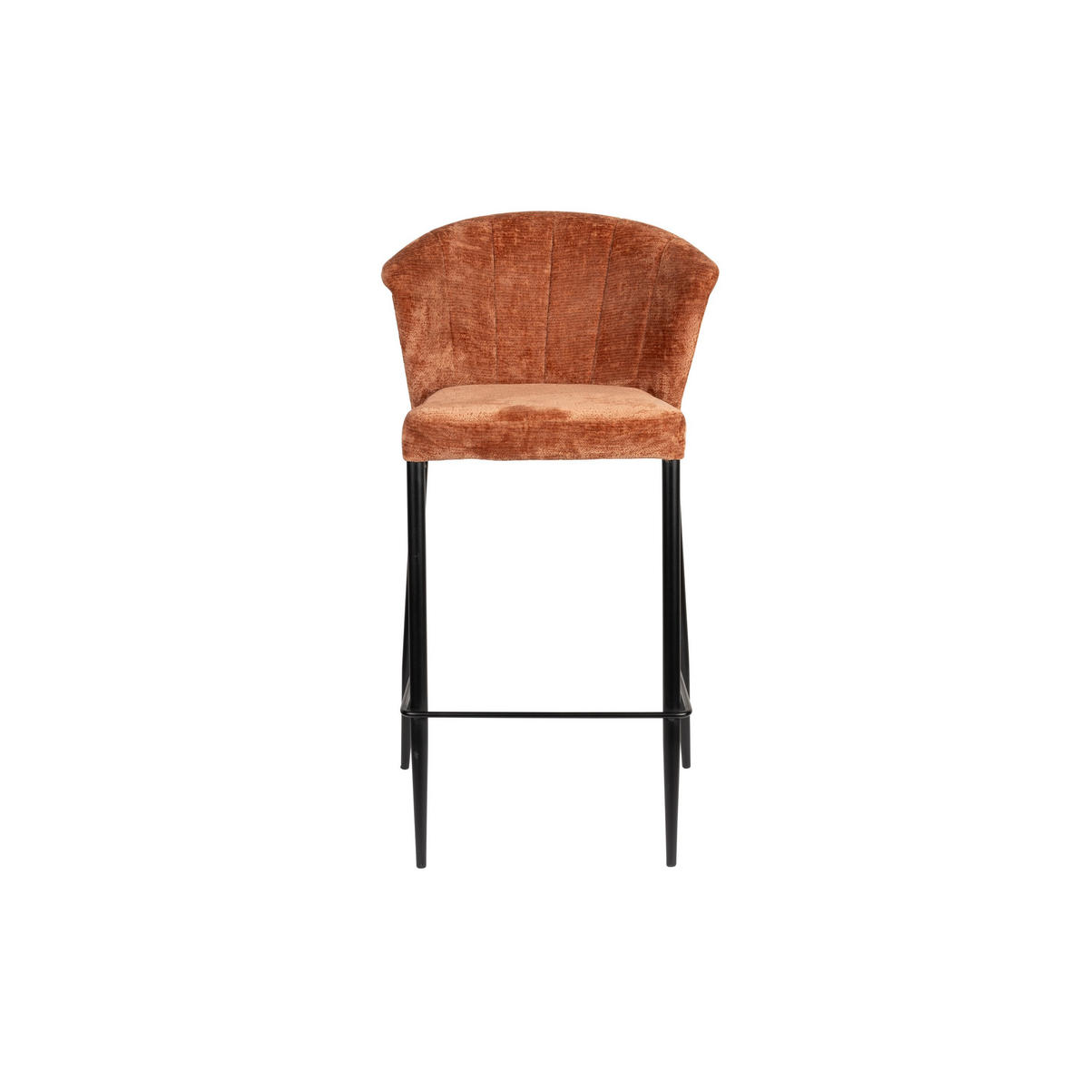BARHOCKER Georgia Rückenlehne 73 cm Orange - 2 er Set - Rot, Holz (54/101/56cm) - Dutchbone