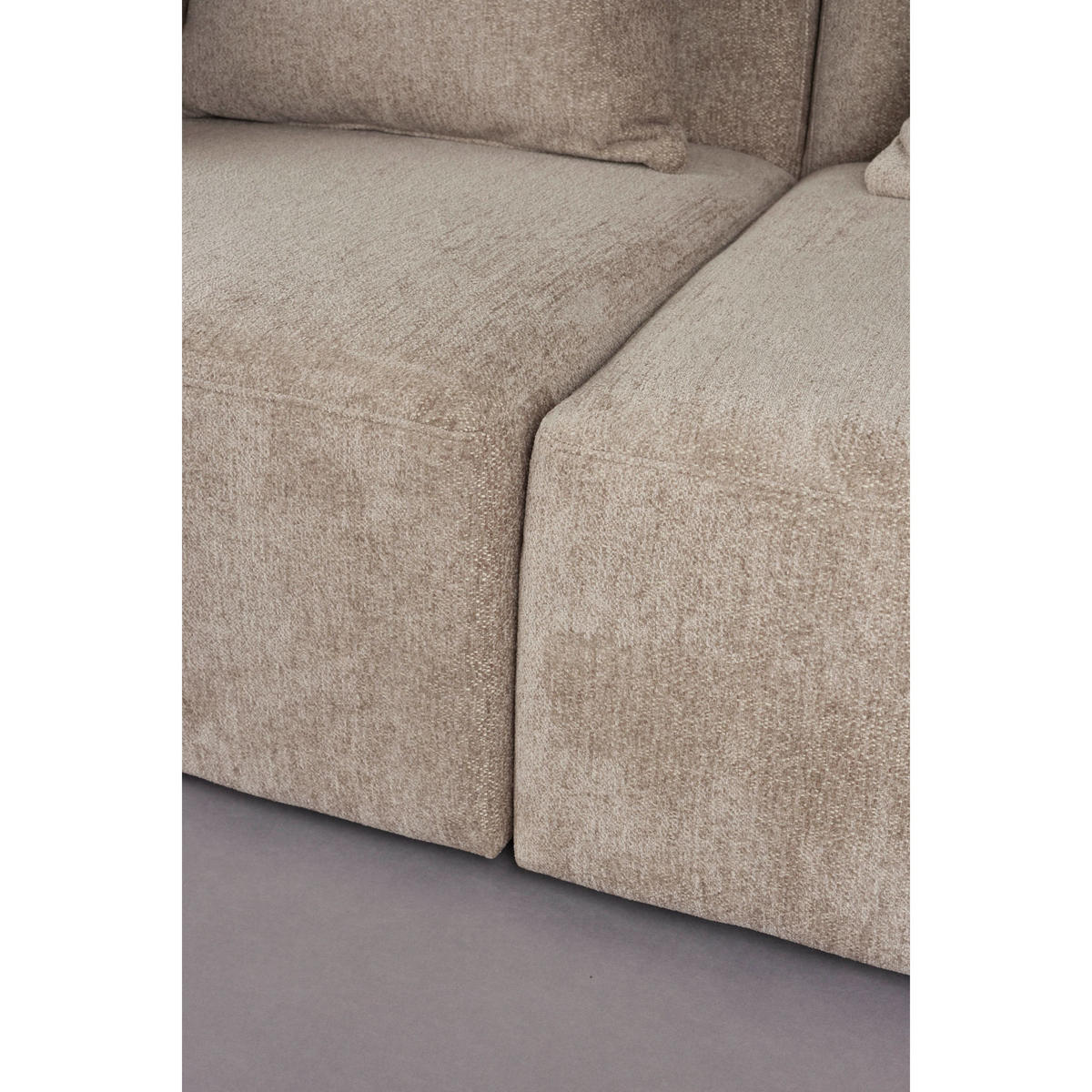 SOFA 4,5-SITZER Rocca Cappuccino/ Beige - Beige/Braun, Textil (250/83/92cm) - Dutchbone