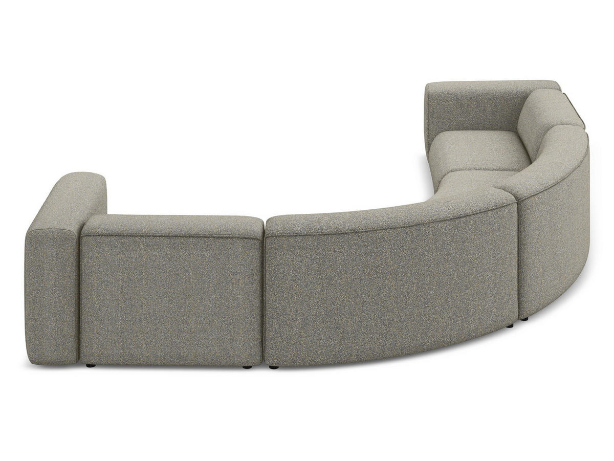 ECKSOFA Strukturstoff Stoff Beige - Beige/Schwarz, Kunststoff/Textil (318/318cm) - Makamii