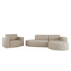 SOFASET Palma In Scala - Beige, Holzwerkstoff/Textil (236/78/165cm) - Fun Möbel