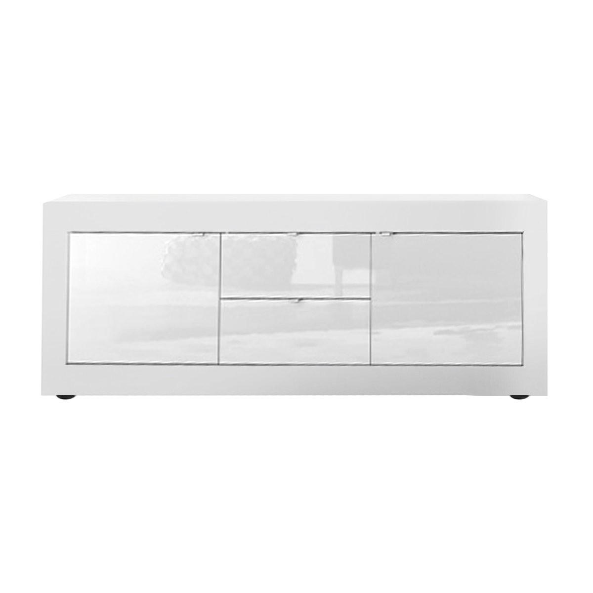 SIDEBOARD mit 2 Türen und 2 Schubladen Itinial - L210 cm - Weiß, Holzwerkstoff (43/65/210cm) - Calicosy