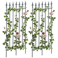 RANKGITTER 2er Set Metall Anthrazit - Anthrazit, Metall (50/100/0.7cm) - CLP