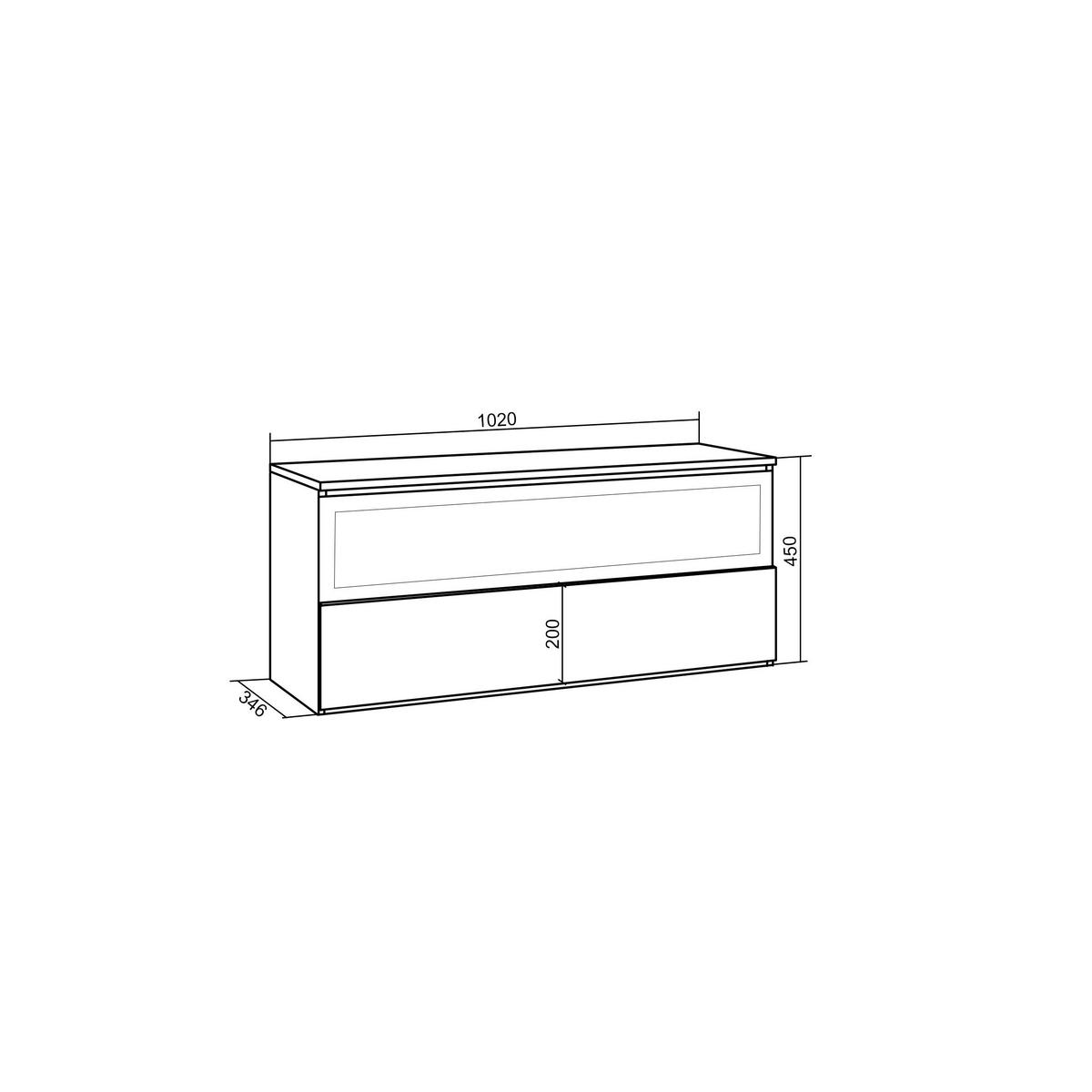 ELEKTROKAMIN LED, Hängend, schwarz, 102/35/45cm - Schwarz, Holzwerkstoff (102/45/35cm) - Skraut Home
