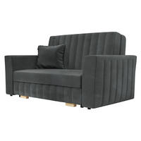 SCHLAFSOFA Viva Glam II - Graphitfarben/Naturfarben, Holz/Kunststoff (145/85/98cm) - MIRJAN24
