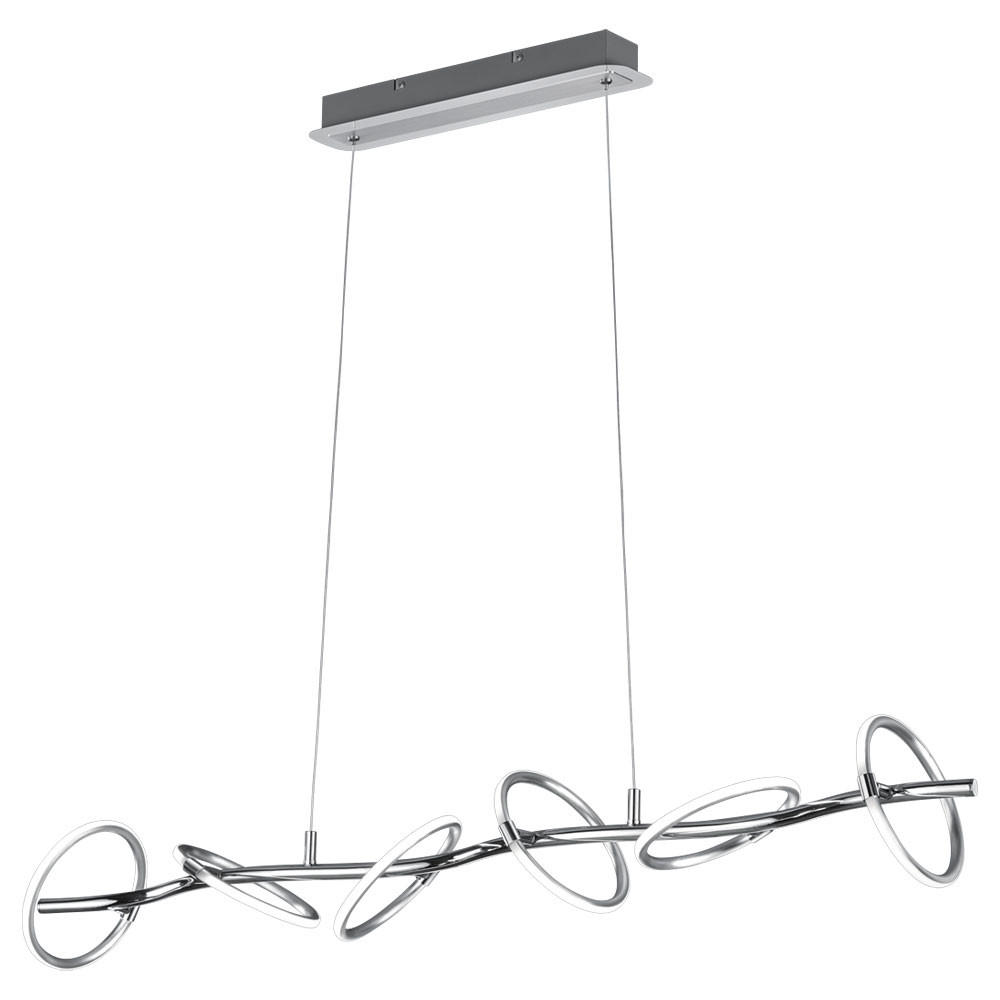 LED HÄNGELAMPE Chrom Silber - Silberfarben, Metall (115/17/150cm)