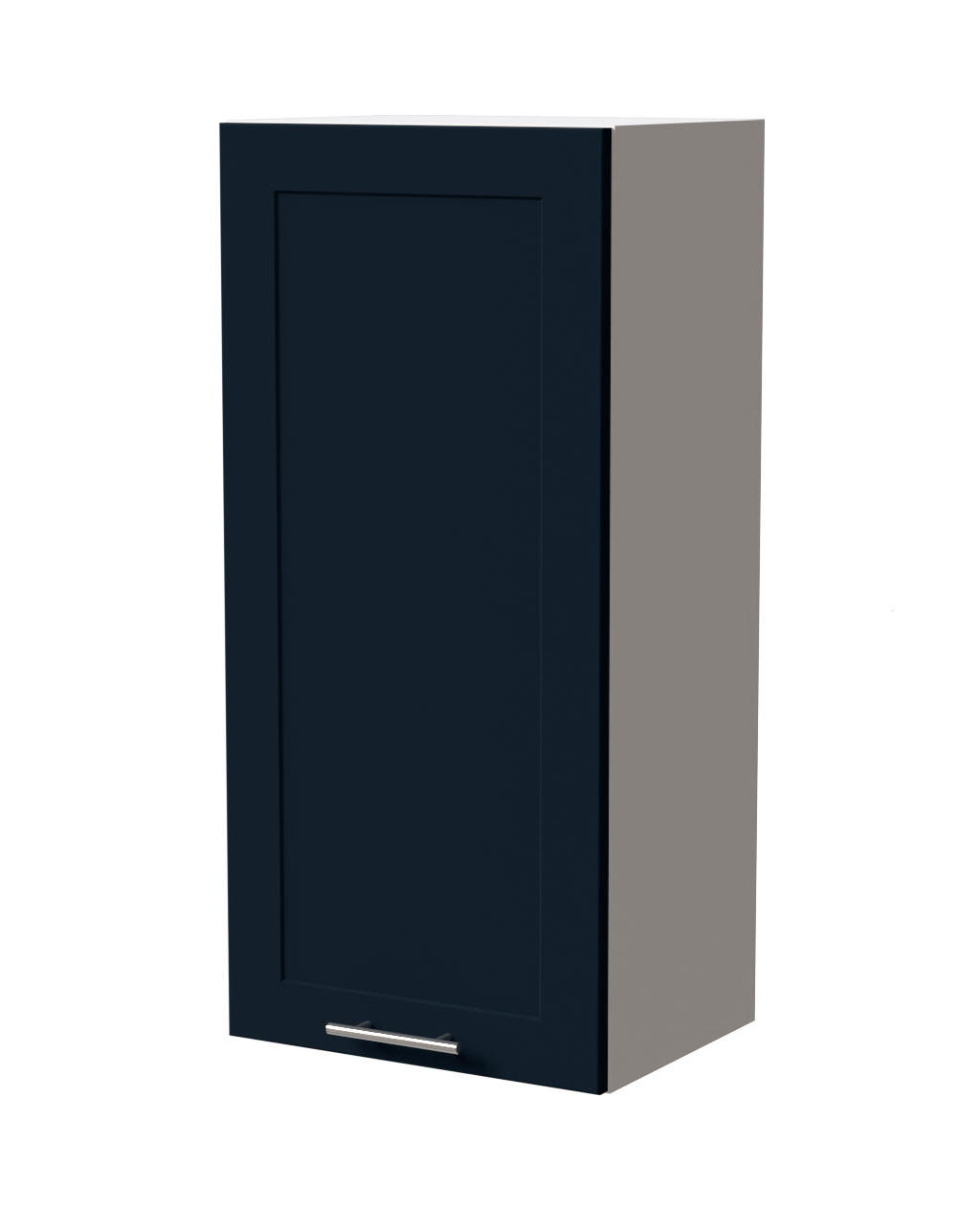 HÄNGESCHRANK Oslo W4/45 Weiß / Indigo Matt 45 / 32,5 / 96cm - Weiß/Dunkelblau, Holz/Holzwerkstoff (45/96/32.5cm) - Feldmann-Wohnen