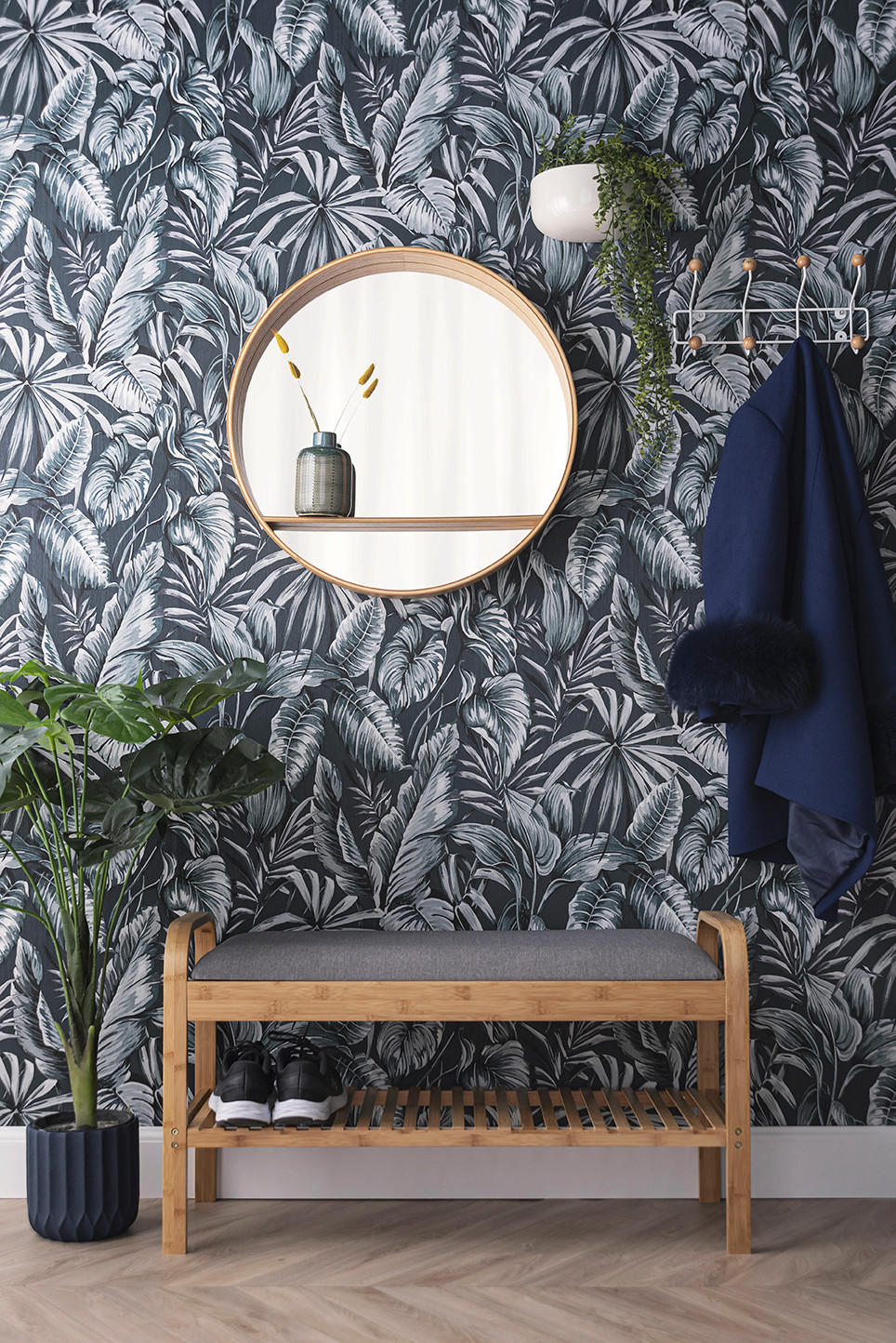 BANK Arch Grau 33/90/50 cm - Grau, Holz (90/50/33cm) - Leitmotiv