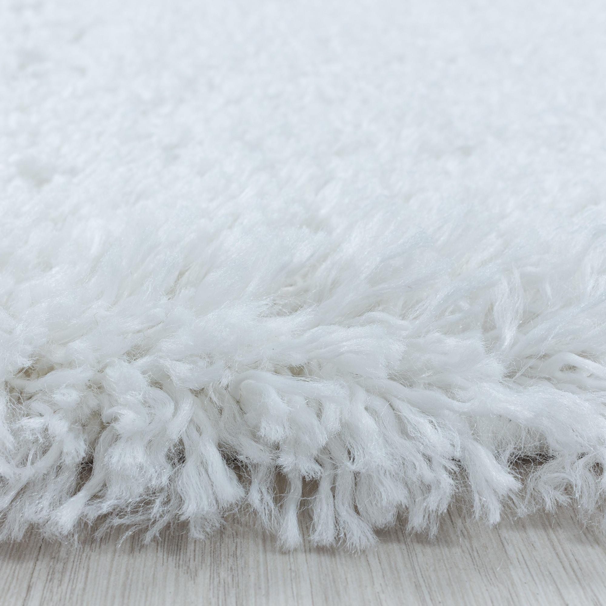 TEPPICH Hochflor Shaggy Uni Style Polypropylen Wohnzimmer Weiß Rund 200x200 - Weiß, Textil (200/200cm) - KADIMA DESIGN