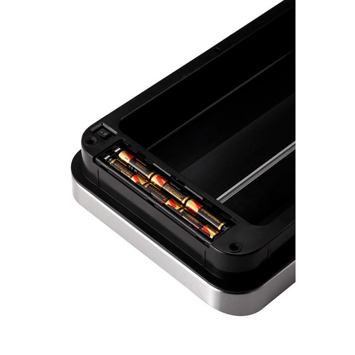 MÜLLEIMER Stilvoller Sensor Aus Gebürstetem Edelstahl 45 Liter 66 x 27 x 46 cm Silber - Silberfarben, Metall (27/66/48cm) - PROREGAL
