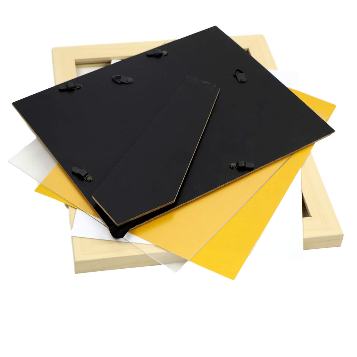 RAHMEN Set mit 10 aus MDF und Acrylglas Schutz und Aussteller für Fotografien, Bilder, Poster, Gemälde Farbe Hellholz 20x25, 13x18, 10x15 cm - Beige, Holz (20/3/25cm) - Nacnic