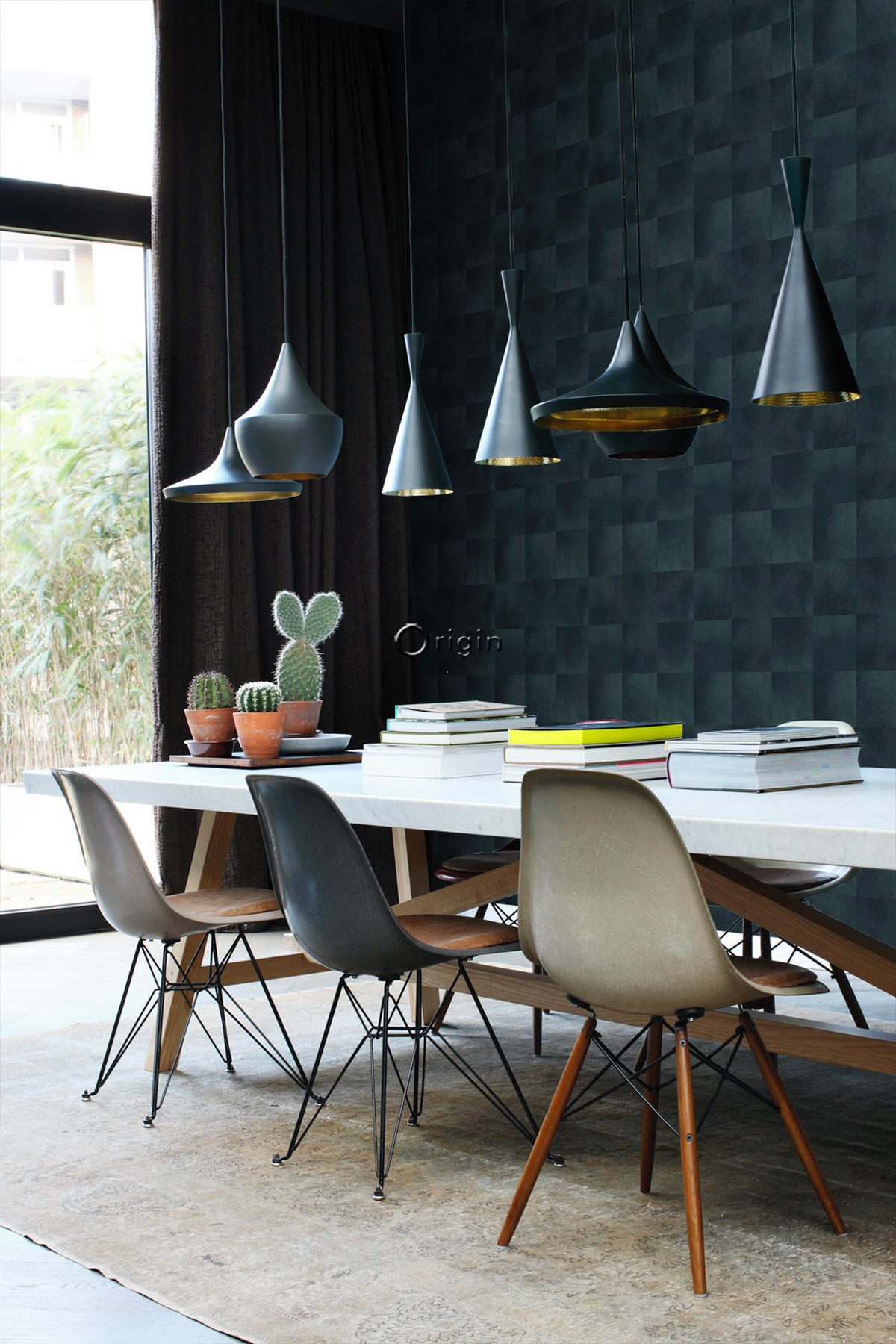 TAPETE Tierhautmuster 53 cm x 10.05 m - Blau, Papier (53/1000cm) - Origin Wallcoverings