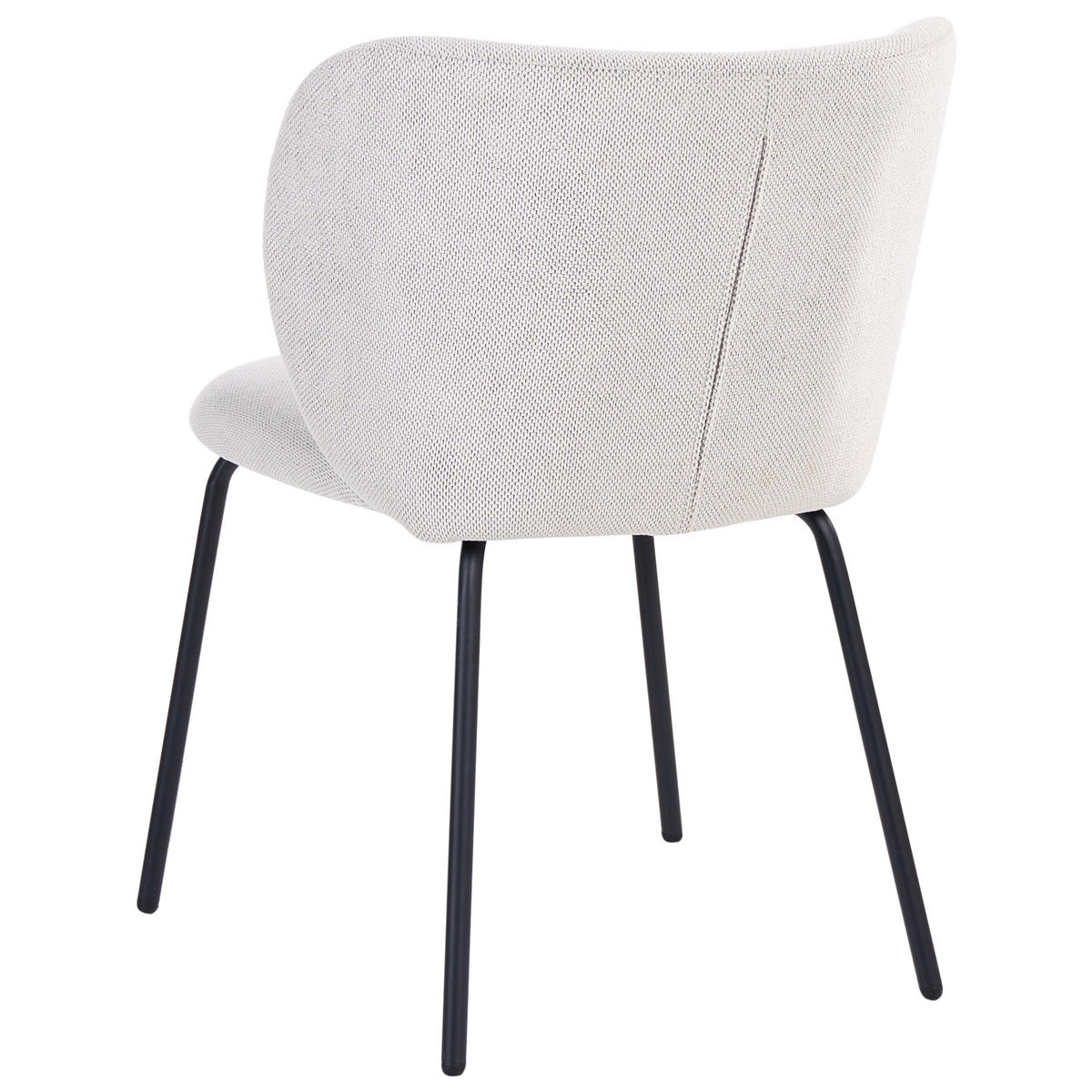 MATSTOL set om 2 tyg gräddvit Calera - Vit, Textil (56/78/60cm) - Beliani