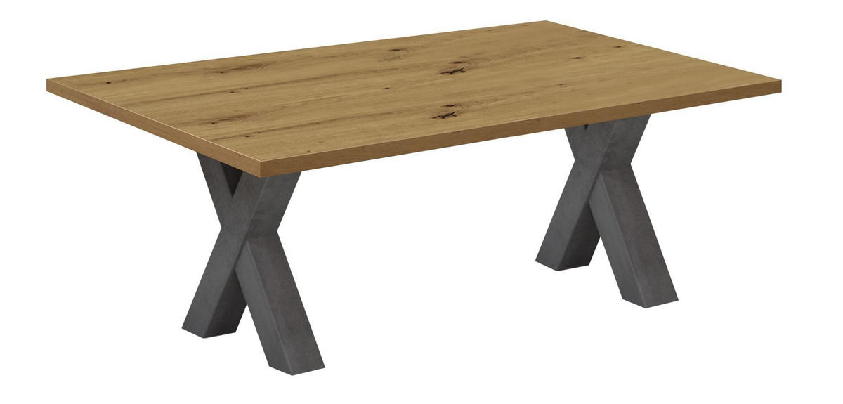 COUCHTISCH Etti 5 140 x 70 x 47 Wohnzimmertisch Graphit/Asteiche - Braun, Holz (140/70/47cm) - 58aufmkessel