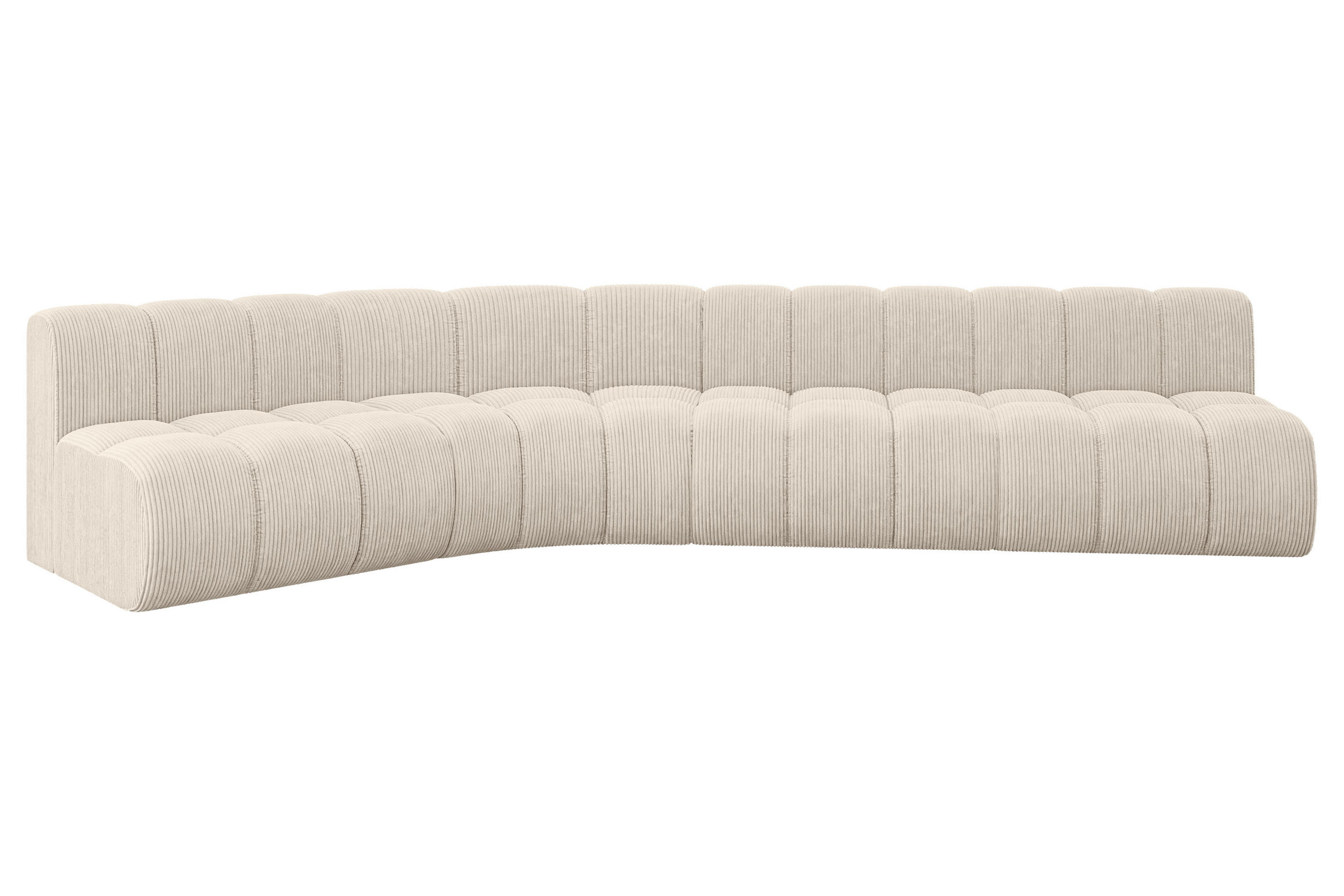 ECKSOFA modulares Sofa Montra-L2 - 381x174x70 cm Beige - Beige, Holzwerkstoff/Textil (381/174cm) - ALTDECOR