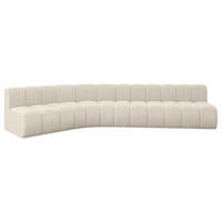 ECKSOFA modulares Sofa Montra-L2 - 381x174x70 cm Beige - Beige, Holzwerkstoff/Textil (381/174cm) - ALTDECOR