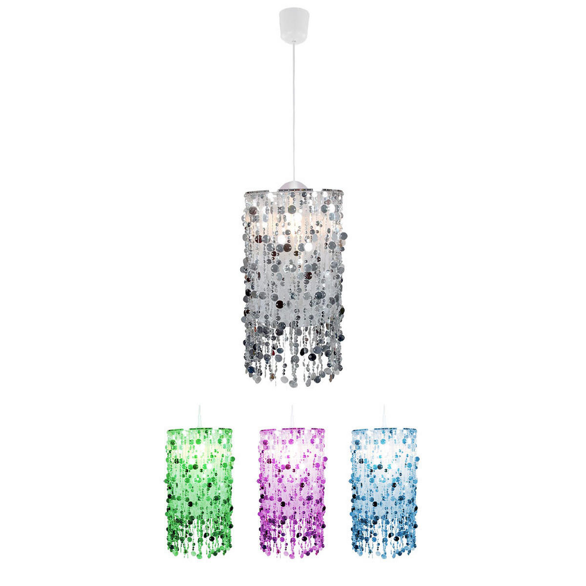 LED HÄNGELEUCHTE Metall Silber - Silberfarben, Metall (27/27/152cm)