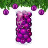 30XWEIHNACHTSKUGELN - Pink, Kunststoff (6/7/6cm) - Relaxdays