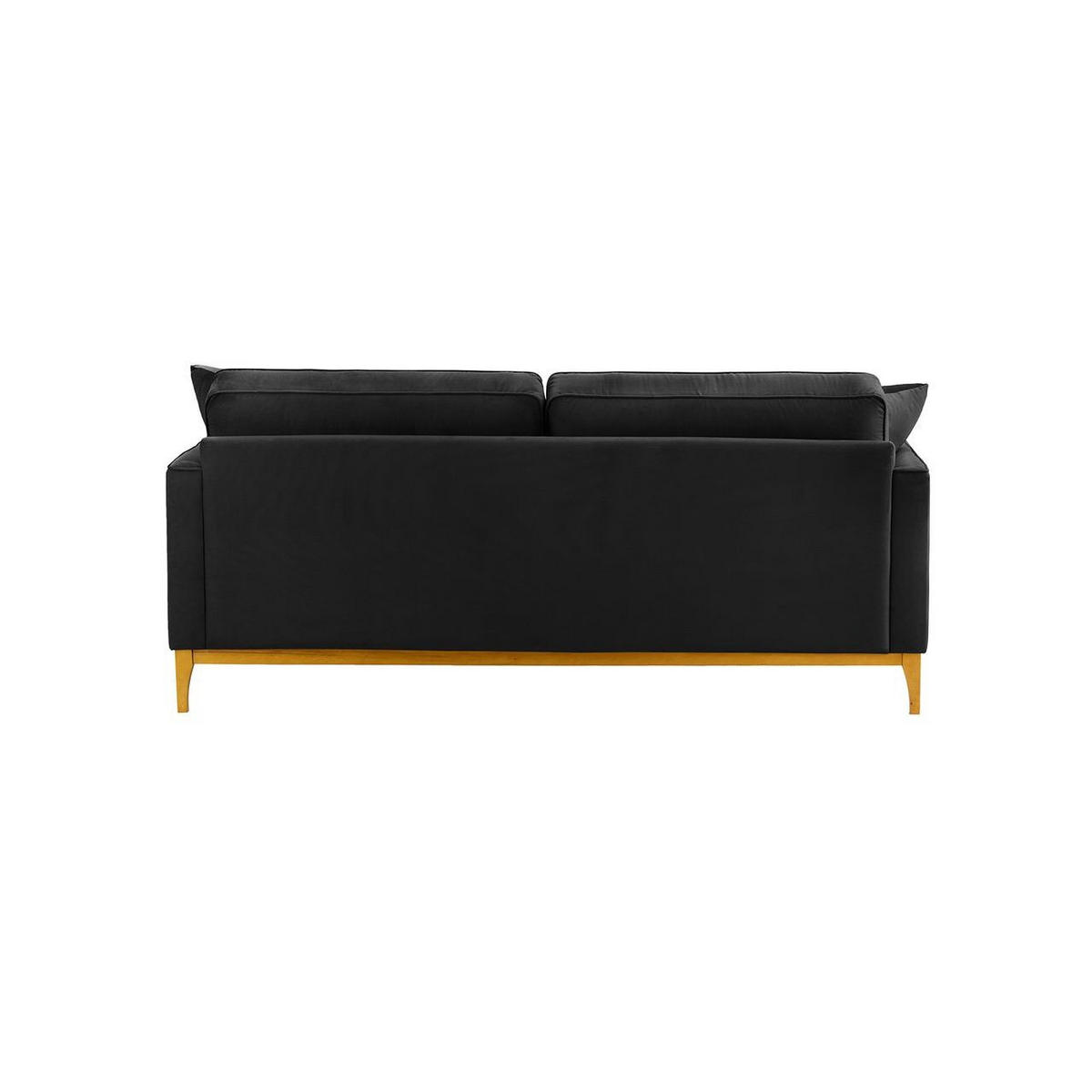 DREISITZER-SOFA Linara-Velluto 20 - Schwarz, Holz/Textil (201/91/95cm)