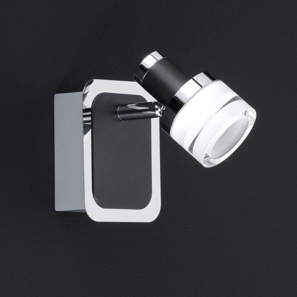 LED WANDLEUCHTE Metall Schwarz - Schwarz, Metall (8.6/13/11cm) - Wofi