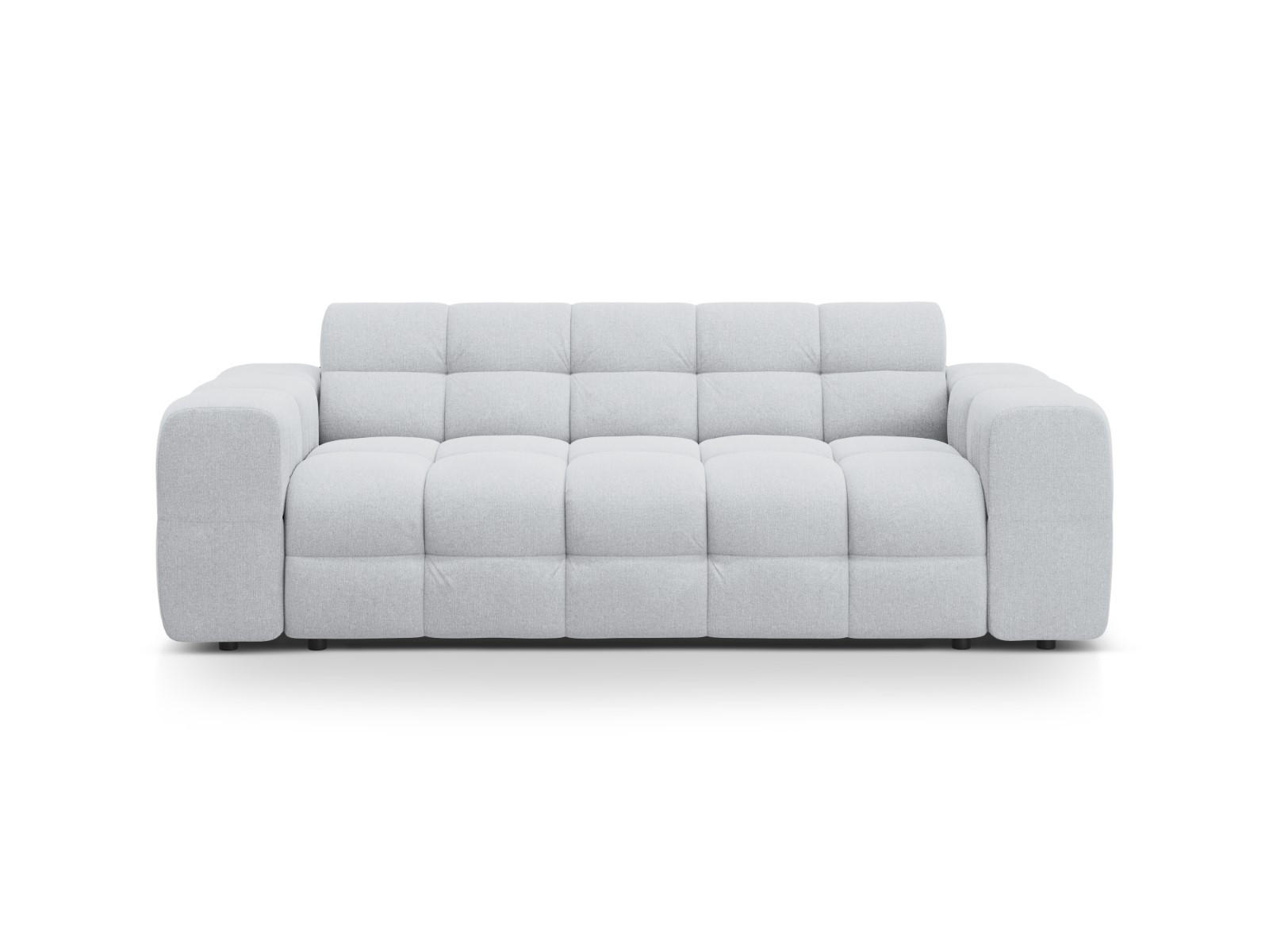 SOFA Kendal aus strukturiertem Stoff hellgrau 3 Sitzplätze - Hellgrau, Textil (103/79/222cm) - Micadoni