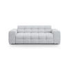 SOFA Kendal aus strukturiertem Stoff hellgrau 3 Sitzplätze - Hellgrau, Textil (103/79/222cm) - Micadoni