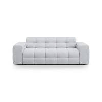 SOFA Kendal aus strukturiertem Stoff hellgrau 3 Sitzplätze - Hellgrau, Textil (103/79/222cm) - Micadoni