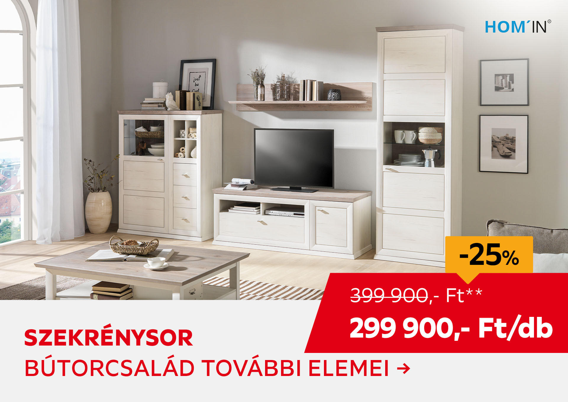 SZEKRÉNYSOR Kiemelt termék 399900 Ft.- helyett 299900 Ft.-
