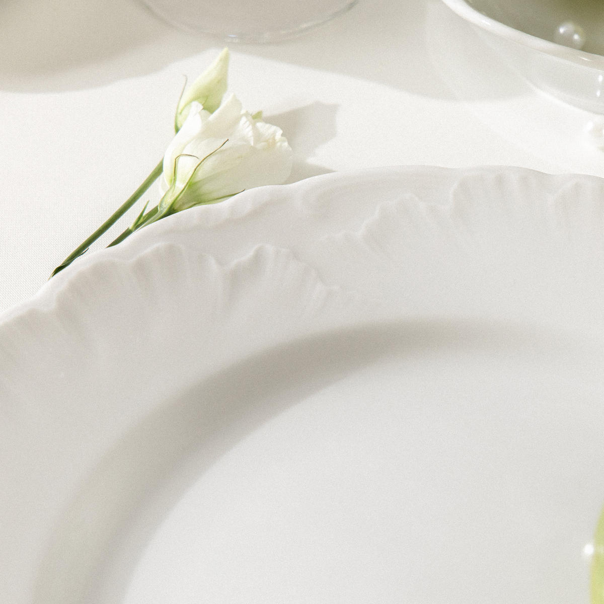 TELLER-SET SPEISETELLER Cmielow Rococo 6-tlg - Weiß, Keramik (25cm) - KONSIMO®