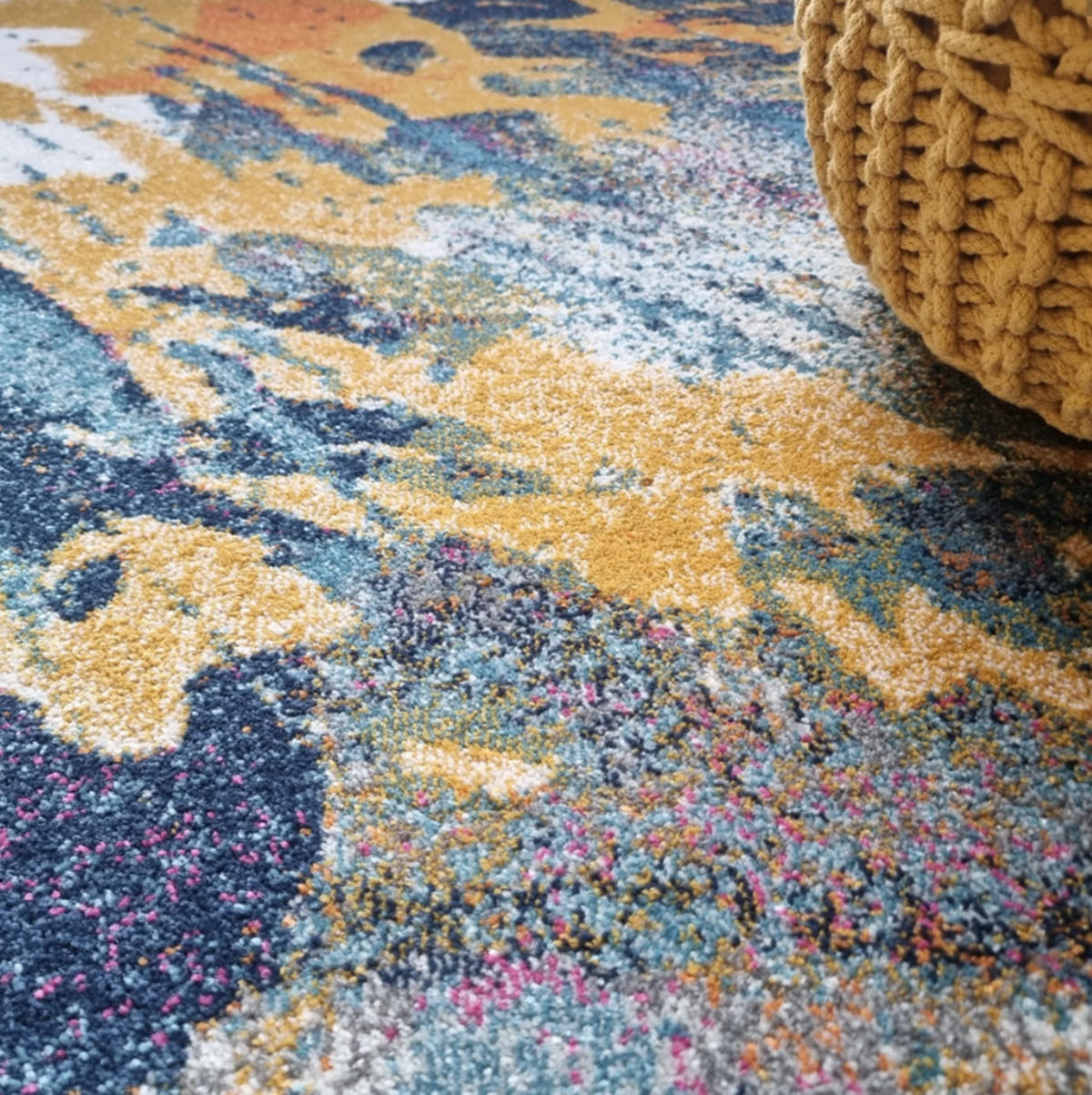 TEPPICH modern Flachgewebe AURAL Mehrfarbig 120 x 170 cm - Multicolor, Textil (120/170cm) - Novatrend