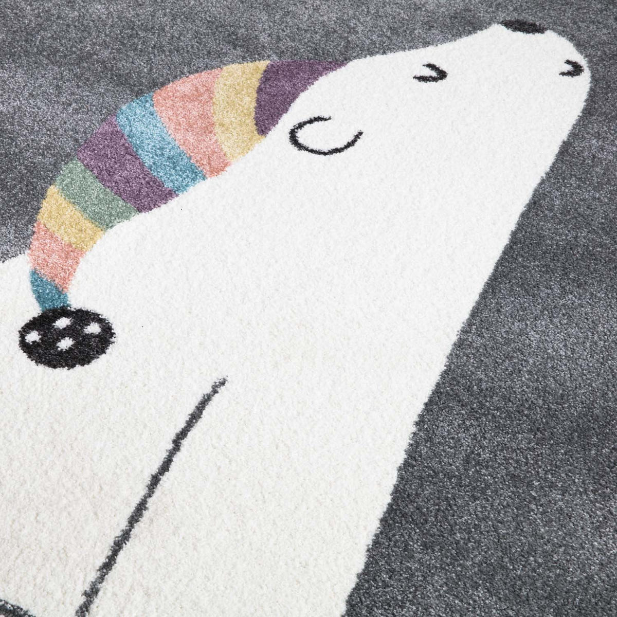 KINDERTEPPICH Anime 921 Grau 120 cm Rund - Grau, Textil (120/120cm) - carpet city