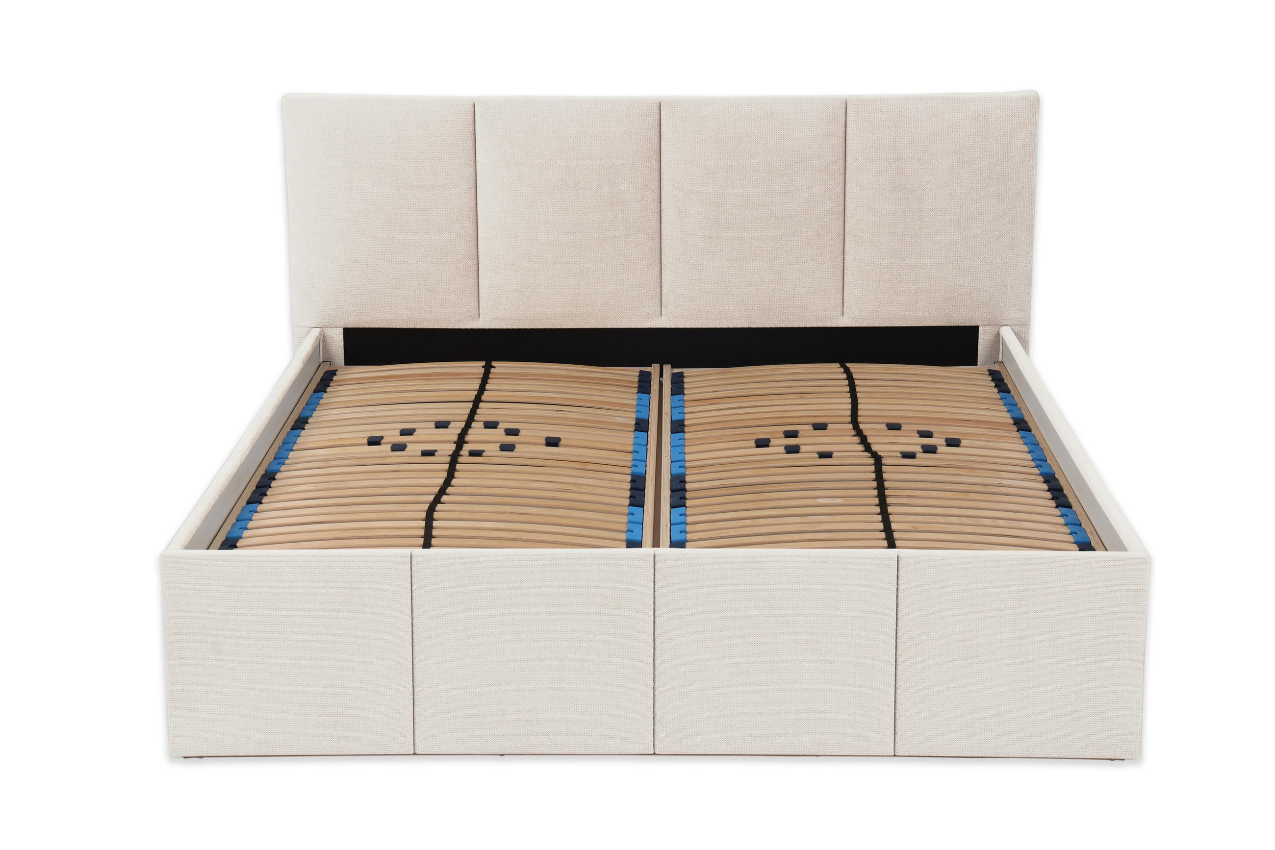 POLSTERBETT Dalas Beige 180 x 200 x 40 cm Stauraum Mit hochwertiger Matratze H2 (bis 100 kg) und Lattenrost - Beige, Holz (180/200cm) - Halmon Schlafkomfort Betten 