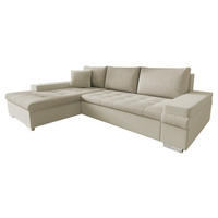 ECKSOFA Bangkok Mini - Silberfarben/Creme, Holz/Textil (274/182cm) - MIRJAN24