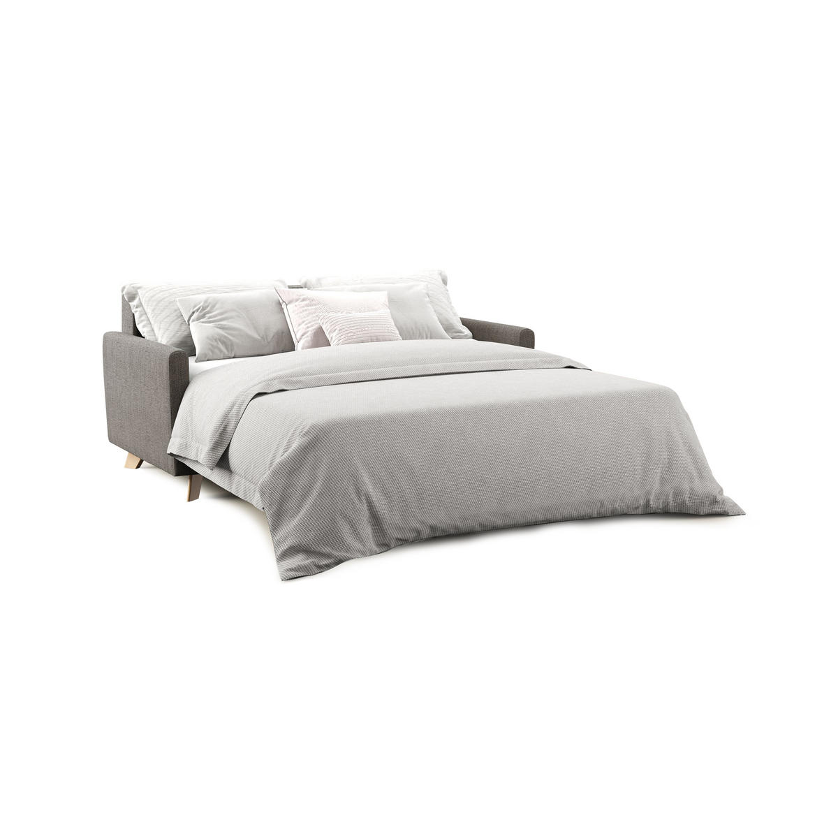 SCHLAFSOFA Edgar - Taupe, Textil (200/94/97cm) - Divani.store