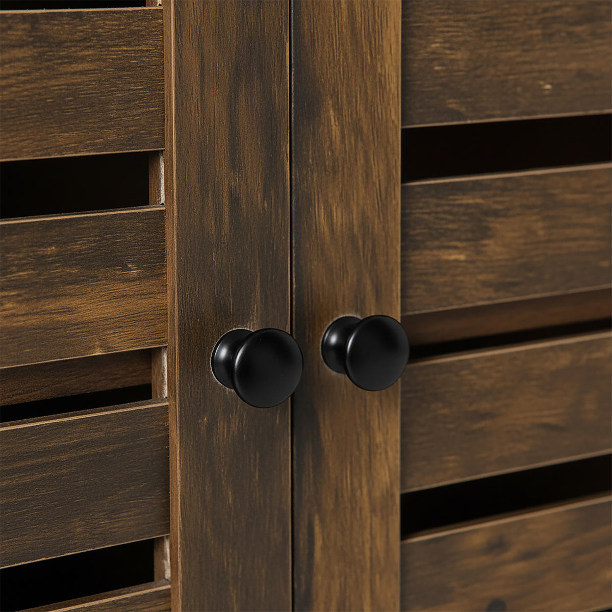 WASCHBECKENUNTERSCHRANK - Schwarz/Braun, Holzwerkstoff/Kunststoff (60/63/30cm) - Relaxdays