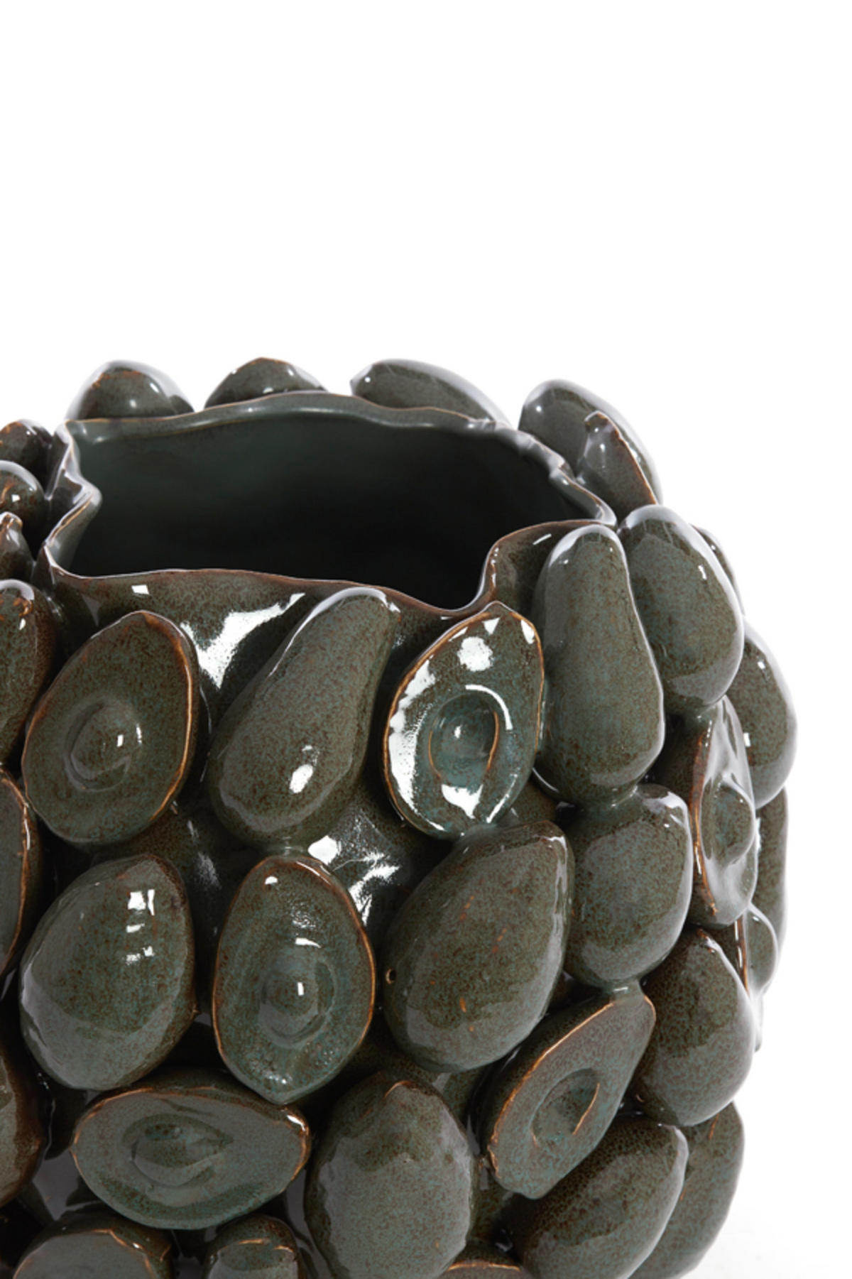 VASE Avocado Braun Ø36/31,5 cm - Braun, Keramik (31.5cm) - Light & Living