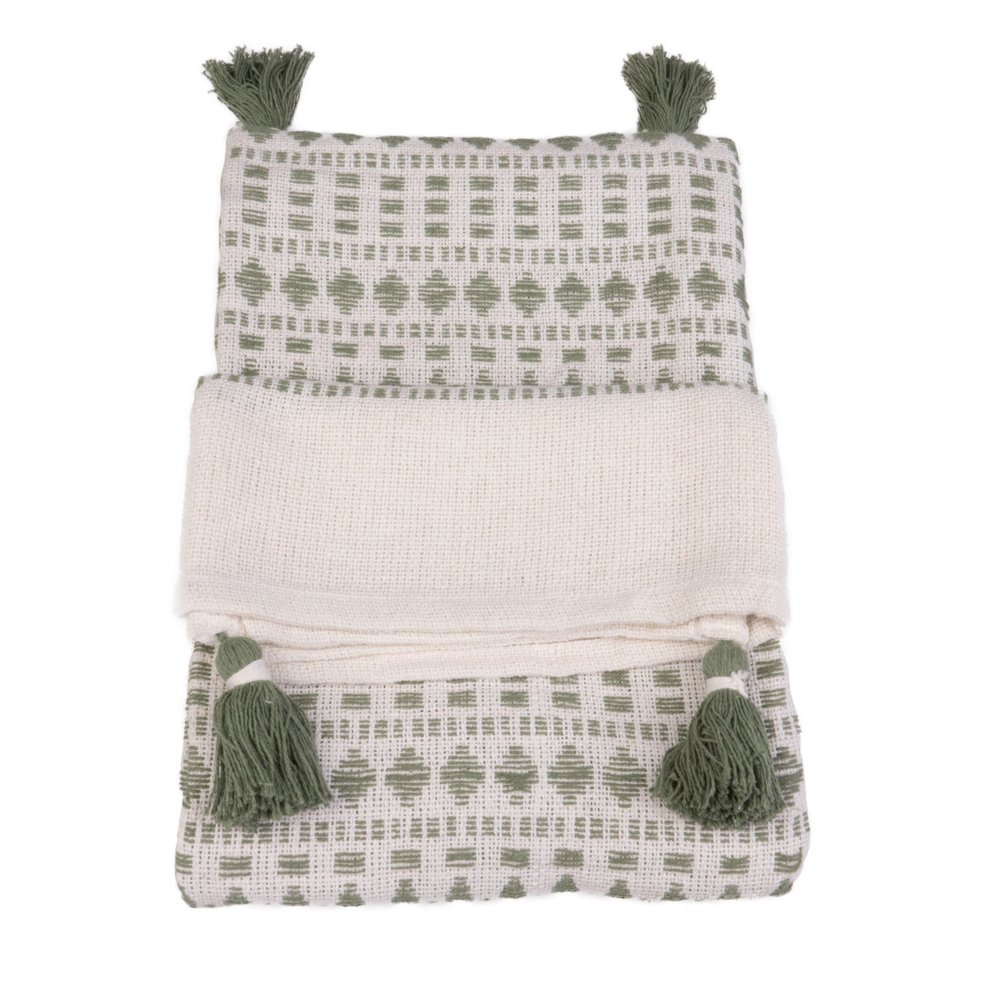 KUSCHELDECKE Tissia 125/150 cm - Grün, Naturmaterialien (125/150cm) - Douceur d´intérieur