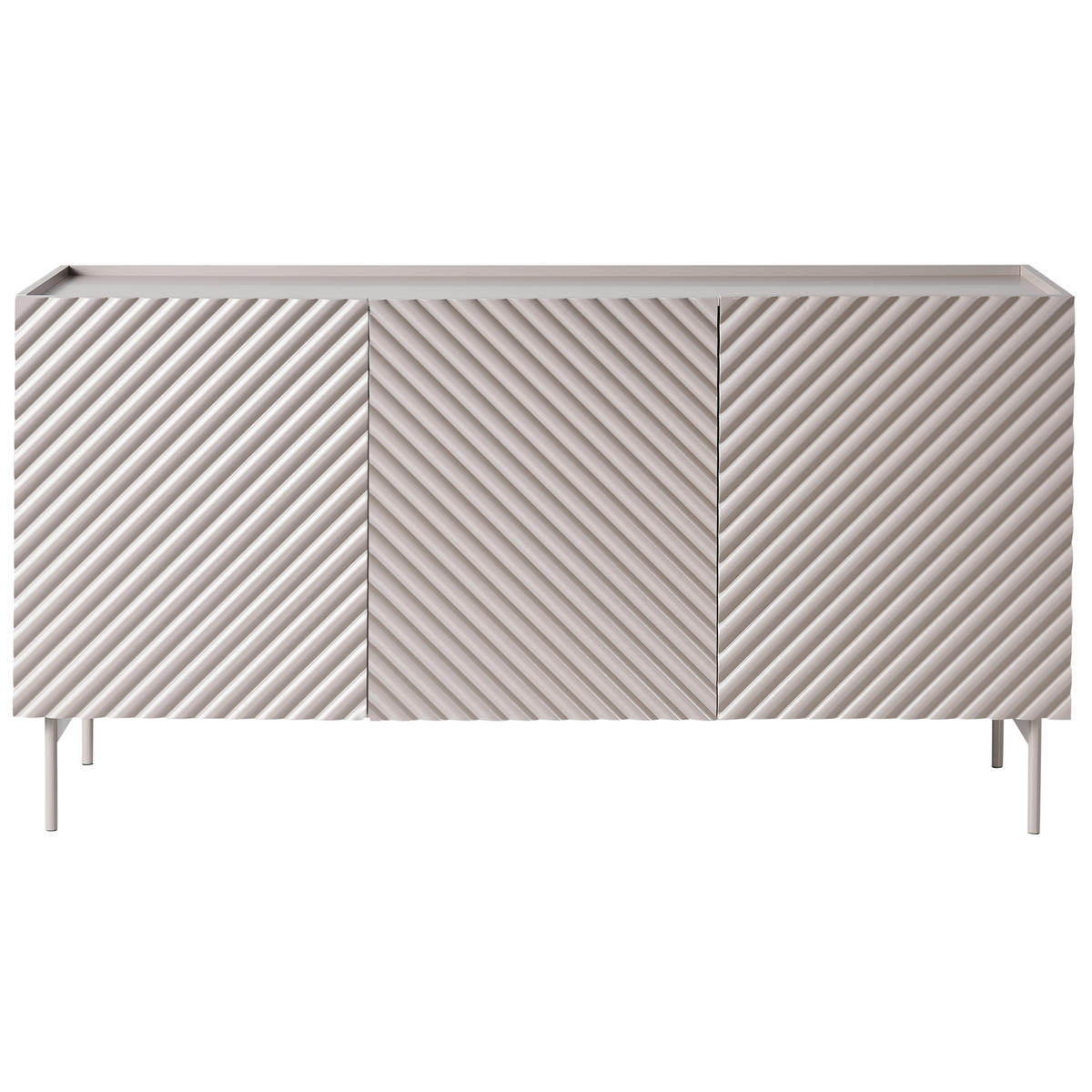 SIDEBOARD se 3 dveřmi Světle béžový Yaraka - béžová, kompozitní dřevo (150/77/40cm) - Beliani