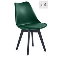 STUHL 4er-Set Polypropylen Grün - Grün, Kunststoff (49/84/53cm) - Nordlys