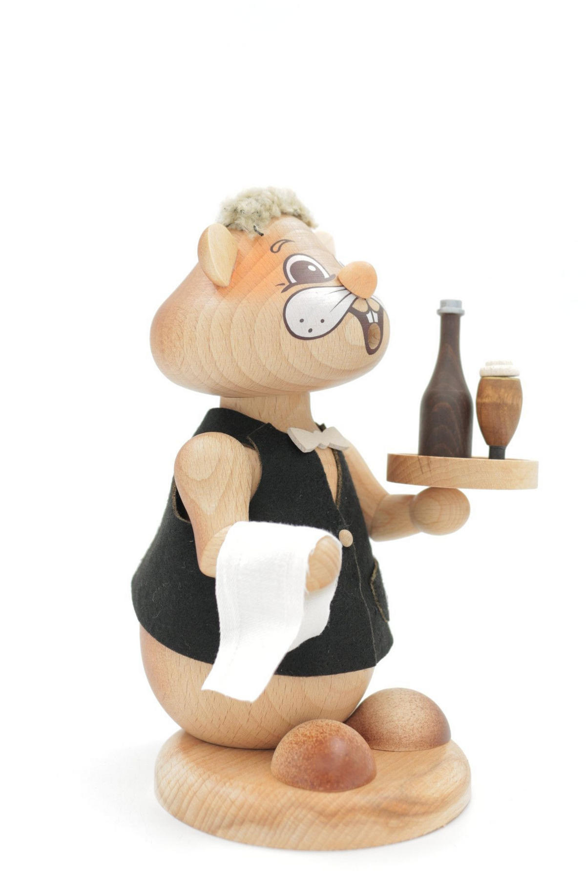 RAUCHFIGUR Hamster Kellner 18 cm - Multicolor, Holz (12/18/0.1cm)