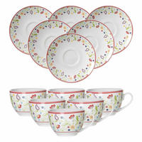 KAFFEETASSEN MIT UNTERTASSEN Shanti bunt 220 ml 6er Set - Multicolor, Keramik (16/8/16cm) - Ritzenhoff Breker