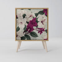 SIDEBOARD FLOWERET DREAM, Eichefarben, 57,5x42x77,5 cm, Schräge Buchenholzfüße - Eichefarben/Buchefarben, Holzwerkstoff/Buchenholz (57.5/77.5/42cm) - SpaceRebels