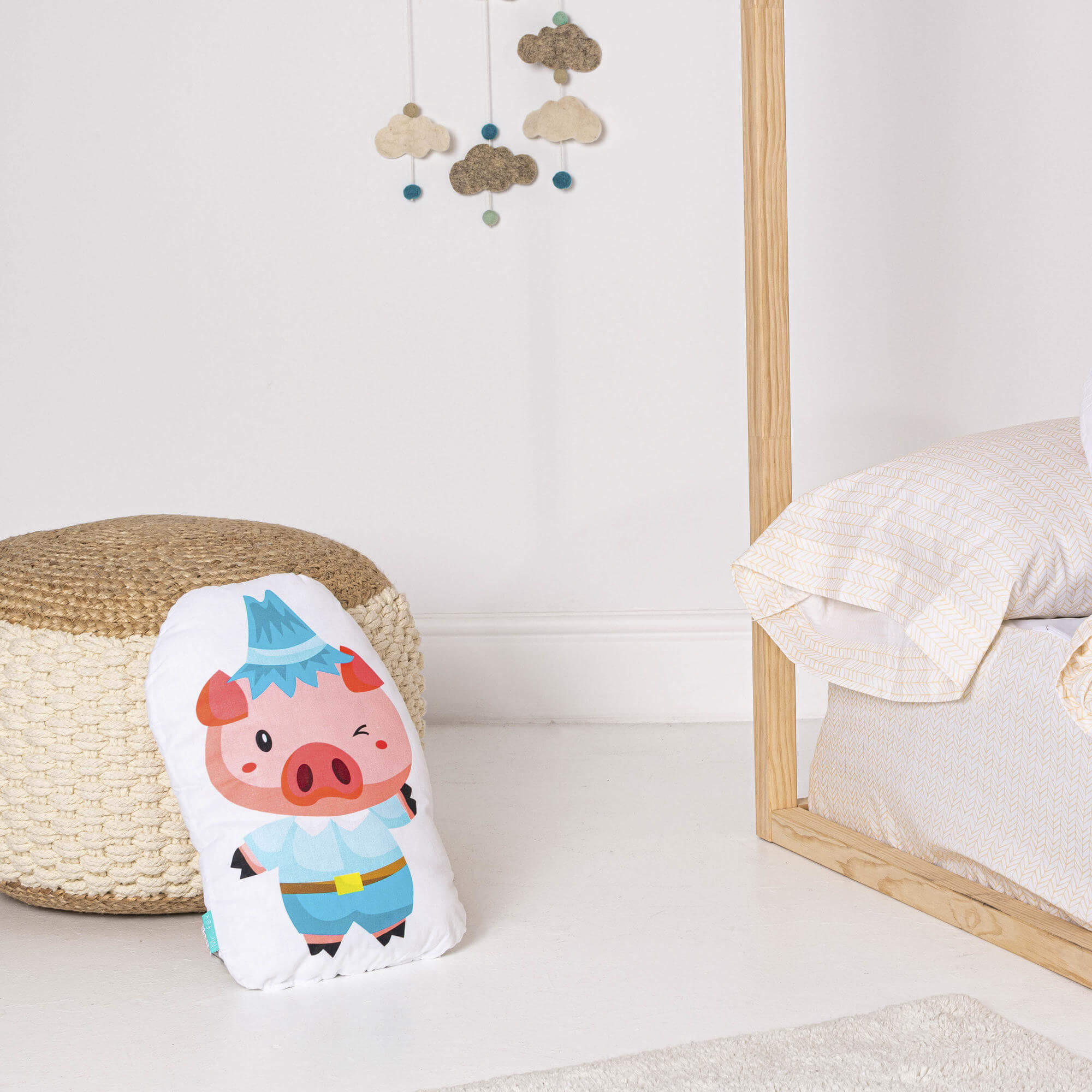 KISSEN piggys 40x30 cm mehrfarbig - Multicolor, Textil (40/30cm) - Happy Friday