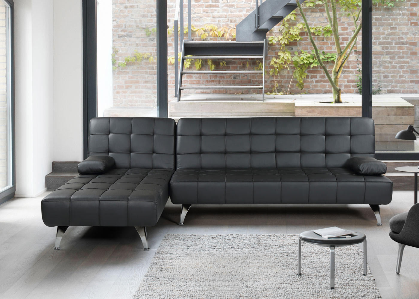 SCHLAFSOFA Schwarz - Schwarz, Textil (236/95cm) - MCW