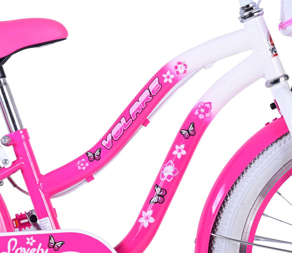 KINDERFAHRRAD Lovely - Mädchen - 20 Zoll - 2 Handbremsen - Rosa - Rosa, Metall (82cm) - TPFSports