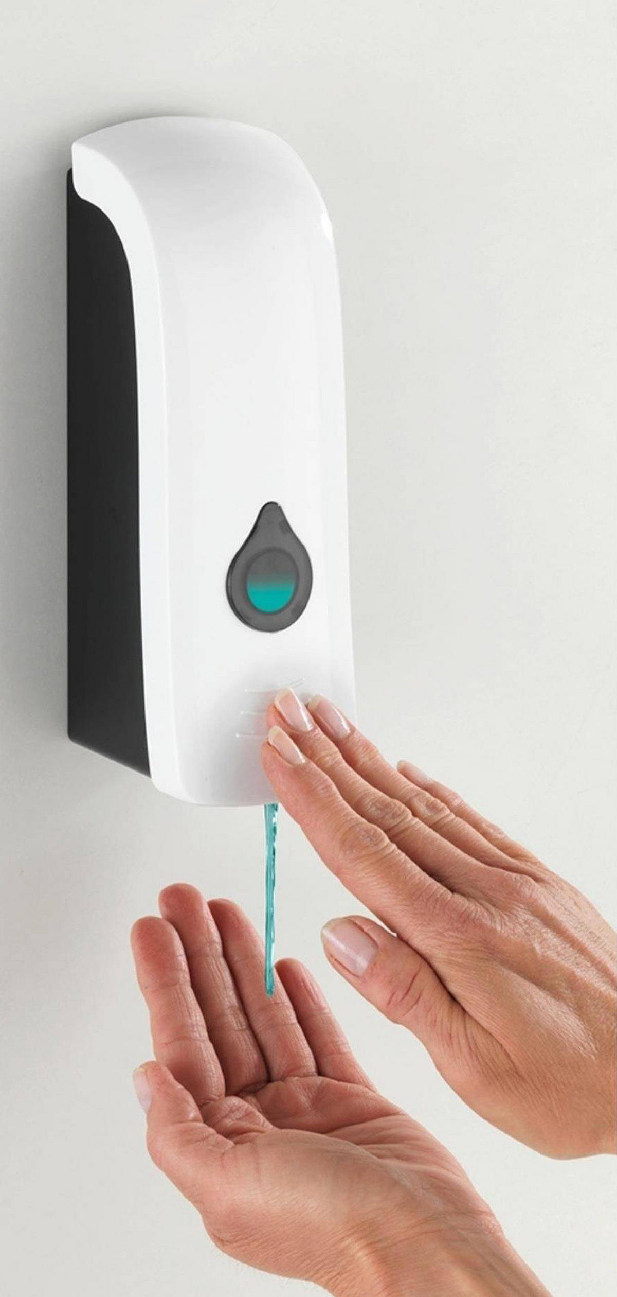 SEIFEN- und Desinfektionsmittelspender Ranera 280 ml 7,5/7/22 cm - Weiß, Kunststoff (7/22/7.5cm) - Wenko