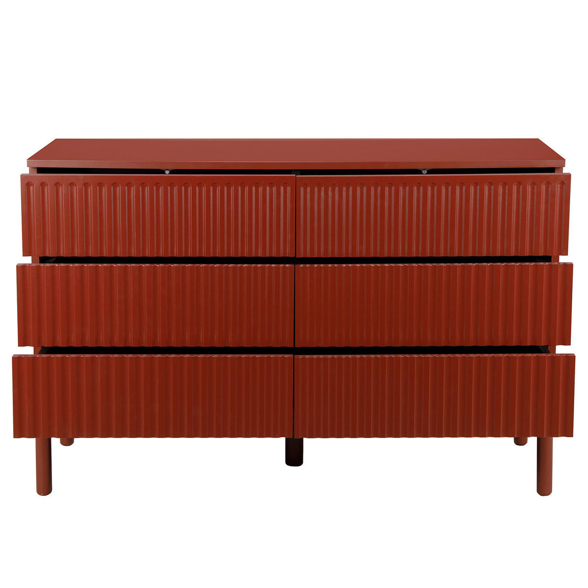 KOMMODE - Rot, Holz/Holzwerkstoff (120/80/40cm) - home24