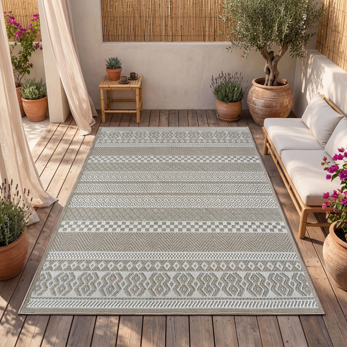 OUTDOORTEPPICH 160/220 cm Vermont 183 - Beige, Textil (160/220cm) - Paco Home