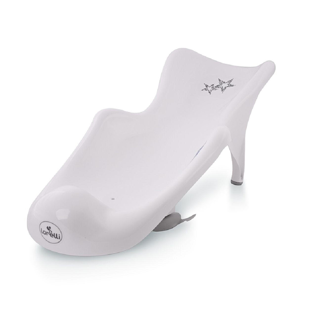 BABYBADEWANNE Liege weiß dunkelgrau ab Geburt, Größe 51 x 22 x 20 cm - Grau, Kunststoff (22/51cm) - Lorelli