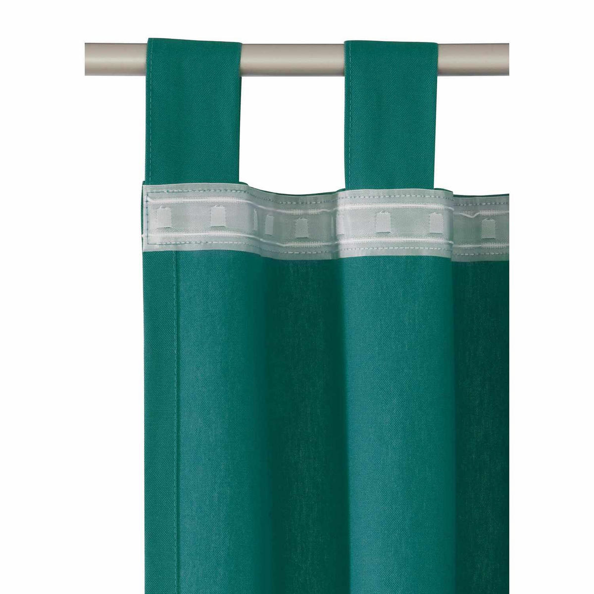 SCHLAUFENVORHANG IM UNI DESIGN DOVE Blickdicht - Blau, Textil (140/0.5/255cm) - Tom Tailor